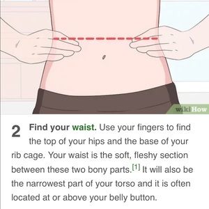 Taking a waist measurement